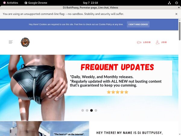 DJ ButtPussy Sign Up Page