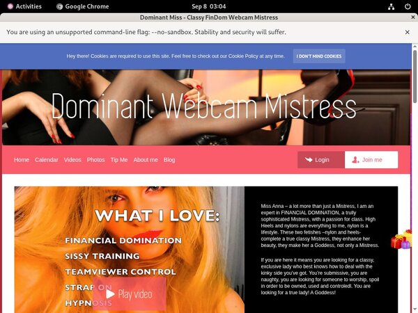 Dominant Miss - Classy FinDom Webcam Mistress Promo Codes