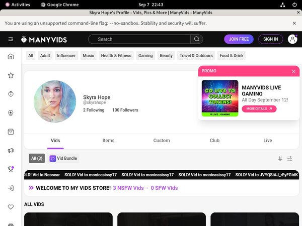 Manyvids.com Discount Join Page