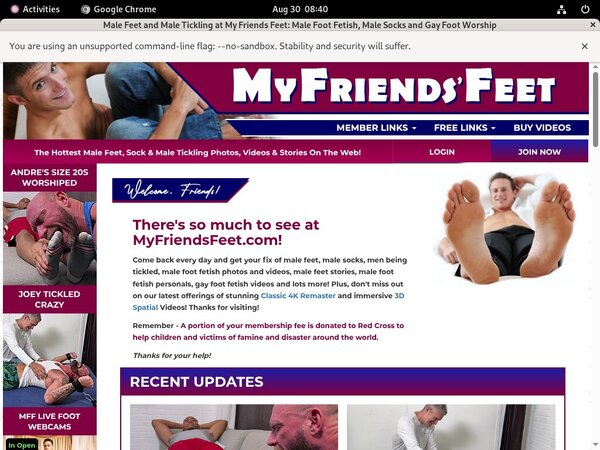 Myfriendsfeet.com Sign Up Form