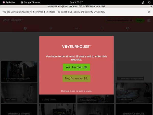 Create Voyeurhouse.com Account